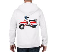 Mod Scooter Felpa Cappuccio e Zip Intera - Mods Il Jam Chi Paul Weller T-Shirt