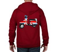 Mod Scooter Felpa Cappuccio e Zip Intera - Mods Il Jam Chi Paul Weller T-Shirt