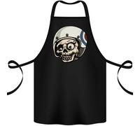 Mod Scooter Teschio Moto Biker Cotone Grembiule 100% Biologico