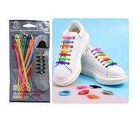 Moda 14 Pcs Lazy Silicone Lacci per Scarpe Tie-Free Rotondo Sneakers Uomini Donne Arcobaleno, Taglia Unica