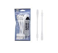 Moda 14 Pezzi Lacci per Scarpe Silicone Lazy Tie-Free - Rotondo per Sneakers Uomini Donne - Arcobaleno, Bianco, Taglia Unica