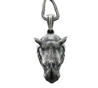 Moda 24 Pollice Catena In Acciaio Rhinoceros Ciondolo Collana Punk Rock Animale Per La Testa Del Pendente Della Collana Gioielli Per Gli Uomini Girocollo Collane Donne