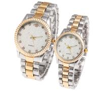Moda Acciaio Band Coppia Orologio Casual Uomini Donne Orologio tempestato di diamanti Creativo in rilievo Lettera Bracciale Analogico al quarzo Orologio