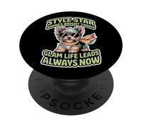 Moda amante dei cani donne uomini chic Pet elegante animale piccolo cane PopSockets PopGrip Adesivo