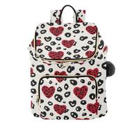 Moda amore rosso Leopard Print Natale Progettato Zaino per le Donne Premium Casual Bookbag Zaino per Laptop per Yoga Sport Viaggi bolso de mano para viajar en avion