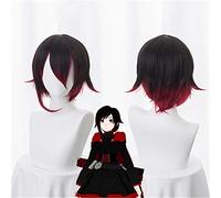 Moda anime RWBY Red Trailer Ruby Rose Parrucca corta Costume cosplay Donna Uomo Capelli sintetici Parrucche da festa di Halloween KUZW025A