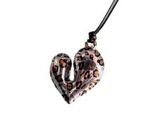 Moda Argento Stampa Animale Pendente Collana Con Oro Amore Cuore Fascino Accessori Per Donne E Uomini Alla Moda Collana Ciondolo Cuore, Taglia unica, come descritto, come descritto