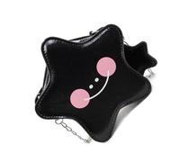 Moda Avanti Modello Stella Piccola Borsa Densa Crossbody Piano Impermeabile Sostanza Semplice Viso per l'Esistenza Città PU Tiny Bag, Nero, Bellezza di massa