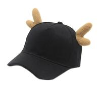 Moda Baseball Per Le Donne Cervo Cappello Da Baseball Per Strada Indossare All'aperto Escursionismo Campeggio Parasole Copricapo, Nero corno marrone, Taglia unica