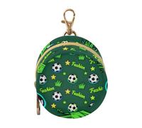Moda Calcio Verde Scuro Neonati Ciucci Bambino Ciuccio Holder Case con Cerniera e Clip Cambiare Borsa Portachiavi, Tutto Storage Pouch