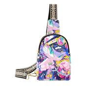 Moda Cartoon Cat Graffiti Style Colorful piccola borsa a tracolla in pelle borse a tracolla per le donne per il viaggio
