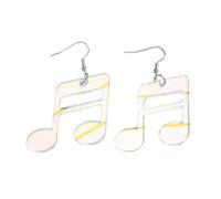 Moda Cartoon Musica Acrilica Nota Dangle Orecchini Alla Moda Orecchini Ebrei Fatti A Mano Per Le Donne Per L'uso Quotidiano Accessori Per Orecchini Eleganti, Taglia unica, come descritto