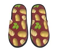 Moda Ciabatte Invernali Cute Cartoon Potato Pattern Calde Ciabatte Comode Calde Slippers Per Donne, Ospiti, Camera Da Letto M