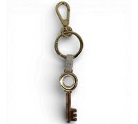 Moda Coccinelle Charm Portachiavi Basic Metal Donna Perla in Metallo e Pelle