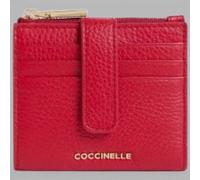 Moda Coccinelle Portafoglio Metallic Soft Donna Scarlatto in Pelle