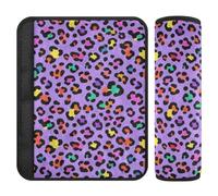 Moda Colore Leopard Lavanda 2 Pack Cintura di Sicurezza Tracolla Pad Più Comfort Guida per Camion Protector para cinturón de carro
