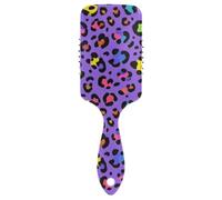 Moda Colore Leopard Viola amichevole cuoio capelluto massaggiatore capelli Progettato bagnato asciutto spazzola per capelli lunghi con manico ergonomico cepillo para cabello rizado
