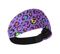 Moda Colore Leopard Viola Raffreddamento Fasce spesse per le donne Elastici per il lavaggio del viso Running Running Basket