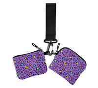 Moda Colore Leopardo Viola Delle Donne Casi di Carta Del Cambiamento Titolare Mini Moda Borsa Della Moneta Del Raccoglitore con Cinturino Da Polso per Le, Moda colore leopardo viola, 1 size, Stampa