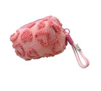 Moda compatta del tessuto del compatto della cassa cosmetica di progettazione adorabile del cuore per la borsa Fuzzy, A