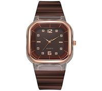 Moda con quadrante da donna al quarzo cinturino in silicone uomo e donna coppia studente orologio sostituzione stelo, G, misura unica