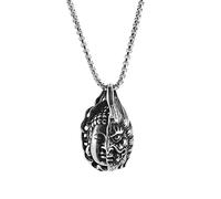 Moda Creativa prepotente Statua di Buddha su Un Lato Collana con Ciondolo Demone su Un Lato Gioielli di personalità Quotidiana per Uomini e Donne