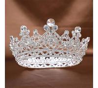Moda Cristallo Corona Rotonda Colorato Accessori Per Capelli Da Sposa Tiaras Di Cristallo E Corone Per Le Donne Sposa