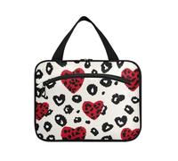 Moda Cuore Rosso Leopardo Stampa Natale Appeso Oggetto Personale Borsa da Viaggio con Gancio, Designer Essentials Borse Cosmetiche per Accessori Must Haves Zaino Porta cosmeticos Mujer para, Moda