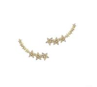 Moda dell'oro degli orecchini della vite prigioniera della stella in lega | Design accattivante a stella, sensazione leggera, aspetto elegante, finitura argento o oro, stile accattivante