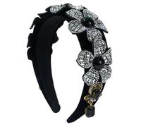 Moda donna Flanella Tre Dimensionale Fiore Vetro Diamante Fascia Elegante Accessori Per Capelli
