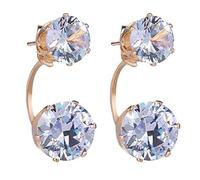 Moda Donna Goccia D'orecchio Borchie Gioielli Doppio Strass Orecchio Giacca Orecchini Regalo Pratico E PraticoTrattamento molto attraente