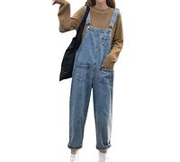 Moda Donna Jeans Salopette, Morbuy Nuovo Senza Maniche Lunga Jumpsuit Tasche Denim Pantalone Overall Monopezzi Partito Playsuit S-L (S,Blu)