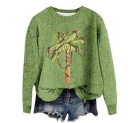 Moda Donna Maglie Maglietta Termica Donna European And American Solid Color Loose Ladies Sweater 2025 Spring And Autumn One Word Shoulder Exposed Shoulder Hood Tuta Maglia Maglia Green S