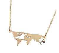 Moda Donna Mens Mappa del mondo Ciondolo Collana da viaggio Catena Accessori per gioielli Regalo Molto pratico e popolareModalità di elaborazione