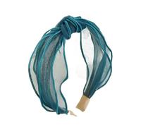 Moda donna tinta unita pizzo Hairband primavera estate accessori per capelli turbante