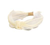 Moda donna tinta unita pizzo Hairband primavera estate accessori per capelli turbante