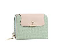 Moda Donne ID Breve Portafoglio Tinta Unita Borsa Cerniera Borsa Più Slot per Schede Pochette Nota 8 Custodia Portafoglio con Cerniera, Verde, Taglia unica