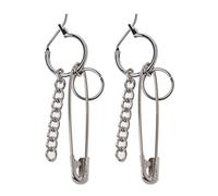 Moda Donne Sicurezza Pin Orecchini Geometria Catena Lunga Nappa Orecchini Gioielli Fascino Adulto Adolescente Ragazze