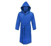 Moda Egidio Accappatoio Calibrato Unisex 100% Microfibra Con Cappuccio E Borsa Salvapazio (IT, Testo, 3XL, Regular, Regular, Plus size, Royal)