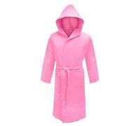 Moda Egidio Accappatoio Calibrato Unisex 100% Microfibra Con Cappuccio E Borsa Salvapazio (IT, Testo, 4XL, Regular, Regular, Plus size, Rosa)
