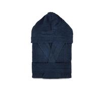 Moda Egidio Accappatoio Kuveè 100% Spugna 380 gr Calibrato Uomo Donna Con Cappuccio (IT, Testo, 5XL, Regular, Regular, Plus size, BLU)