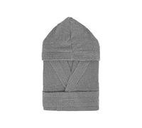 Moda Egidio Accappatoio Kuveè 100% Spugna 380 gr Calibrato Uomo Donna Con Cappuccio (IT, Testo, 5XL, Regular, Regular, Plus size, GRIGIO)