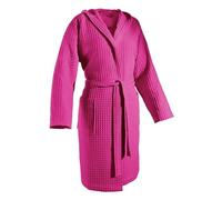 Moda Egidio Accappatoio Nido D'Ape Uomo Donna Con Cappuccio Tinta Unita (IT, Testo, Taglia unica, Regular, Regular, S/M, FUCSIA)