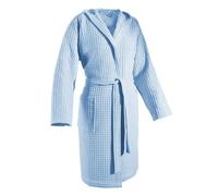Moda Egidio Accappatoio Nido D'Ape Uomo Donna Con Cappuccio Tinta Unita (IT, Testo, Taglia unica, Regular, Regular, L/XL, CIELO)