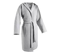 Moda Egidio Accappatoio Nido D'Ape Uomo Donna Con Cappuccio Tinta Unita (IT, Testo, Taglia unica, Regular, Regular, L/XL, GRIGIO)