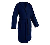 Moda Egidio Accappatoio Nido D'Ape Uomo Donna Con Cappuccio Tinta Unita (IT, Testo, Taglia unica, Regular, Regular, S/M, BLU)
