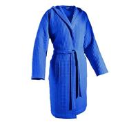 Moda Egidio Accappatoio Nido D'Ape Uomo Donna Con Cappuccio Tinta Unita (IT, Testo, Taglia unica, Regular, Regular, XXL/XXXL, ROYAL)
