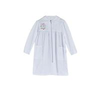 Moda Egidio Grembiule Bianco Ambrosino Scuola Elementare Bambina Bottoni Ricamato e Liscio (ZIP RICAMO, 85)