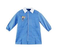 Moda Egidio Grembiule Scuola Materna Ambrosino Bambino Quadretto Cielo Ricamato Bottoni E Zip (ZIP, 60)