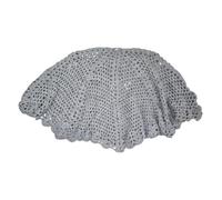 Moda Egidio Mantellina Artigianale Scialle Donna Misto Lana Inclusa di Babbucce (PERLA)